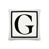 Letter G Border Monogram Decorative Throw Pillow Cushion, Pillow, $ 64.50, A Moment Of Now™